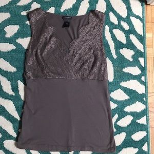 CLOSEOUT Ann Taylor Cami Top with Eyelash Lace
